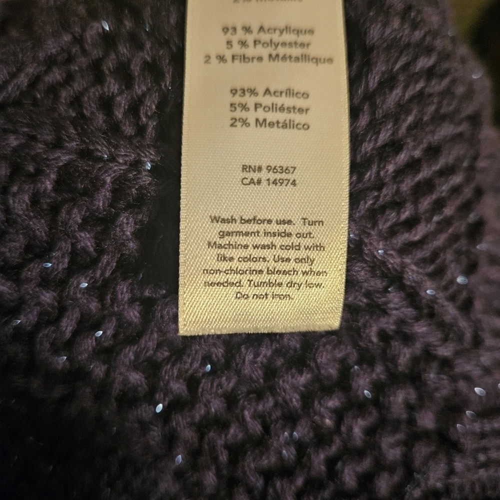 Osh Kosh B'Gosh Baby Girl Navy Blue Cable Knit Sweater Size 9 Months - Picture 8 of 8